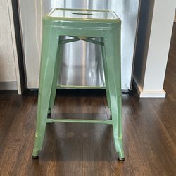 Green Metal Bar Stool