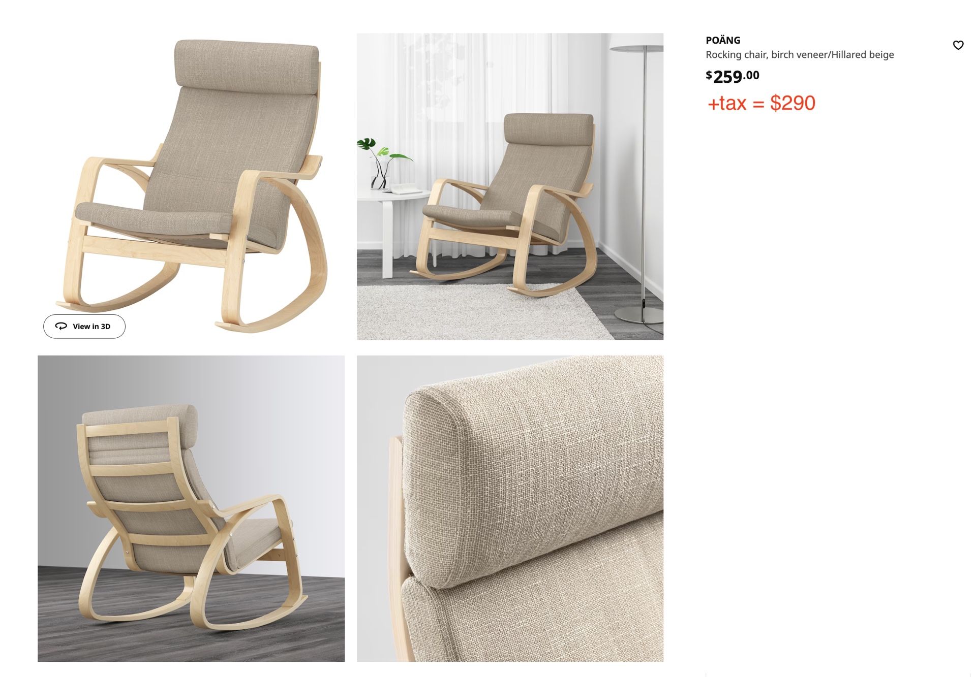 Rocking Chair - IKEA Poang 