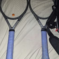 

2 HEAD Ti.S6 Titanium Xtralong Tennis Racquet 4 1/2” Grip -4 Black Silver

