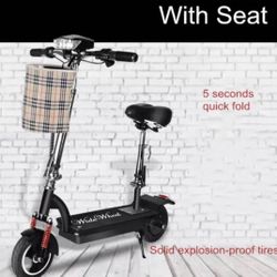Top quality 40 miles Electric Scooter Folding Re-chargeable With Seat controller light.