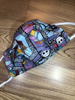 Jack and sally kids face mask