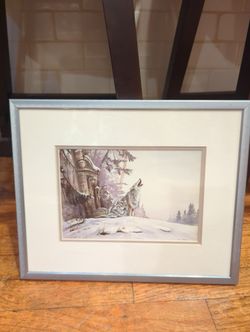 Sue Coleman Watercolor "The Power Of The Wolf"