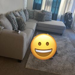 Grey L Shaped Couch 