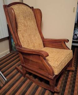 Vintage Solid Wood Rocking Chair