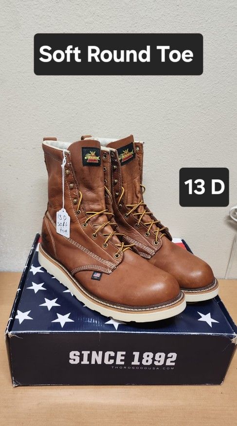 Thorogood Work Boot Size 13 D SOFT ROUND TOE