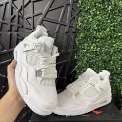 Aj4 Nike Air jordan 4 retro Pure Money , Metal  Size 7,7.5,8,8.5,9,9.5,10,10.5,11,12 