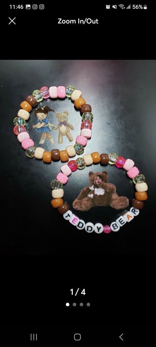 Melanie Martinez: Teddy Bear Bracelet Set (Handmade)