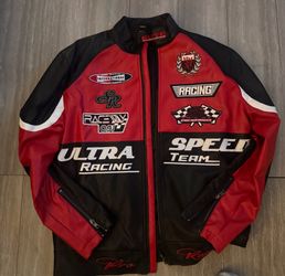 Red Racing Leather Jacket