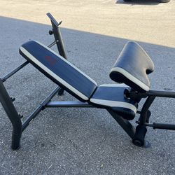 Delivery Available! Marcy Olympic Incline Adjustable Weightlifting Gym Bench Squat Rack! Great condition! 64x41in