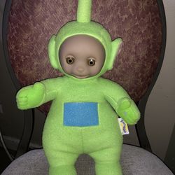 1998 Playskool 18” Teletubbies Talking Doll Green Dipsy Plush Hologram TESTED