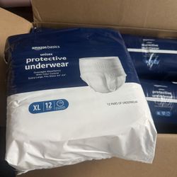 Amazon Basics Unisex Protective Underwear, Overnight Absorbency, Extra Large, 