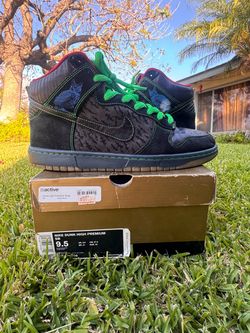 Nike Dunk High Premium SB, size 9.5, and the style code looks like 313171-022 (tel:313171-022).