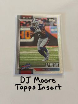 DJ Moore Buffalo Bills All-Pro WR Topps Short Print Insert Card.