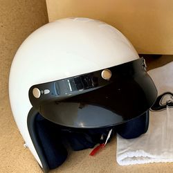 Core Vintage O/F DOT Motorcycle/Scooter/ATV Helmet White, Size XS (Youth)