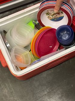 Cooler, kitchen utensils