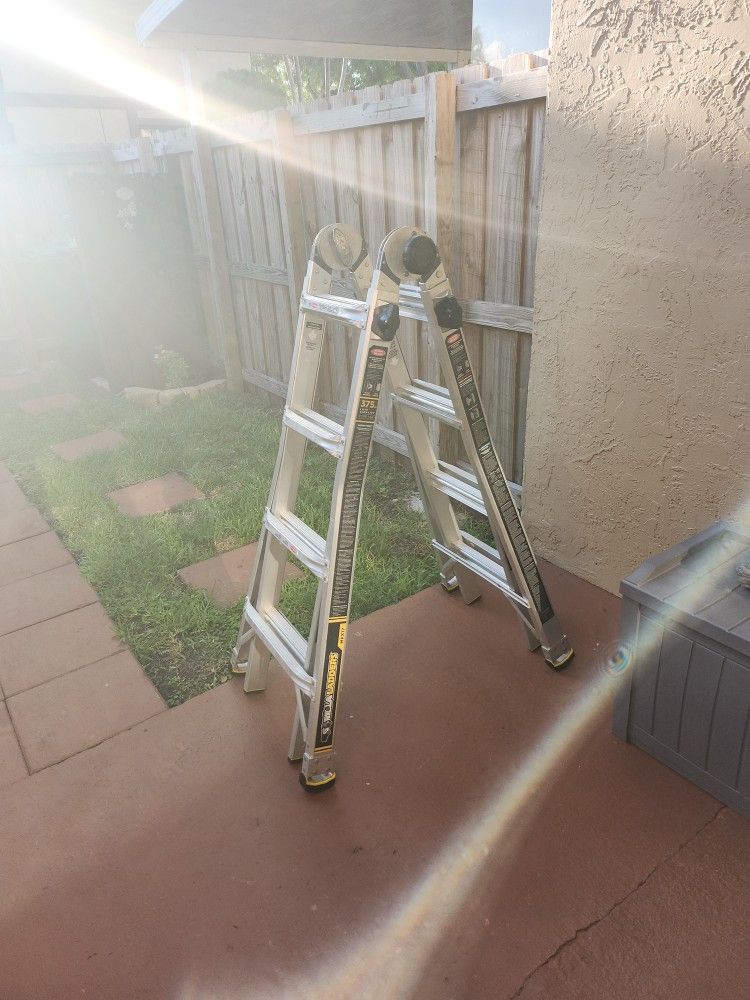 Gorilla Ladders 17 ft. MPX Aluminum Telescoping Multi-Position Ladder with 375 lb. Load Capacity