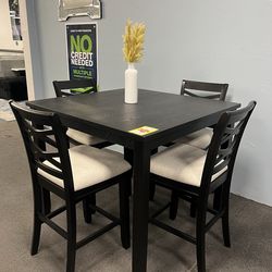 5PC Black Counter Height Dining Set