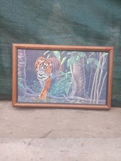 Embroided Tiger Art