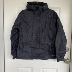 Gander Mountain Guide Series Black Jacket Windbreaker Rain Coat size M