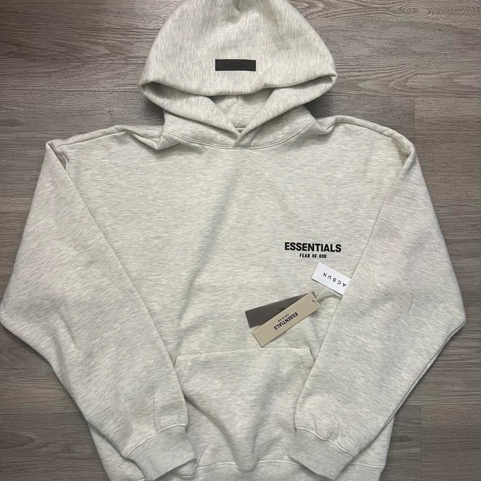 Essentials Light Oat Meal Hoodie Xs