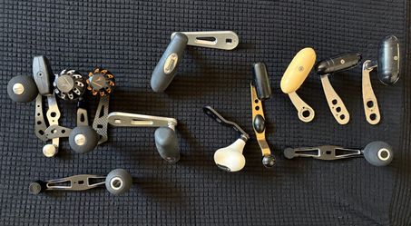 Fishing reel handles, Shimano, Penn and Daiwa