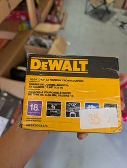DEWALT 3/4 in. x 7/32 in. 18-Gauge Glue Collated Narrow Crown Staples