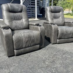 2 Power Recliner Chairs From Ashley Furniture 