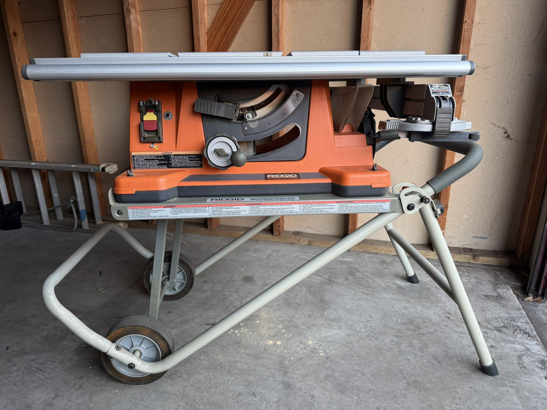 15 Amp 10 in. Portable Corded Pro Jobsite Table Saw with Stand