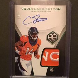 Courtland Sutton Rookie Patch Auto #2/5 Limited Set