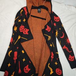 DISNEY Her Universe Hocus Pocus Sweater Sz Md Wrap Cardigan