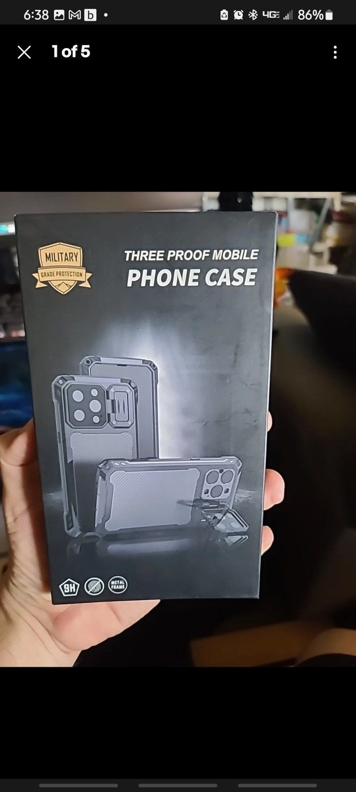 Three Proof Mobile Wifort Iphone 14 Pro Black Phone Case