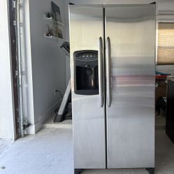 Maytag Stainless Steel Side-by-Side Refrigerator – Water Dispenser