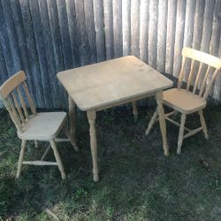 Doll Table With Two Chair 