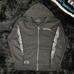 Chrome Hearts Black and Pink Logo Hoodie Size Large