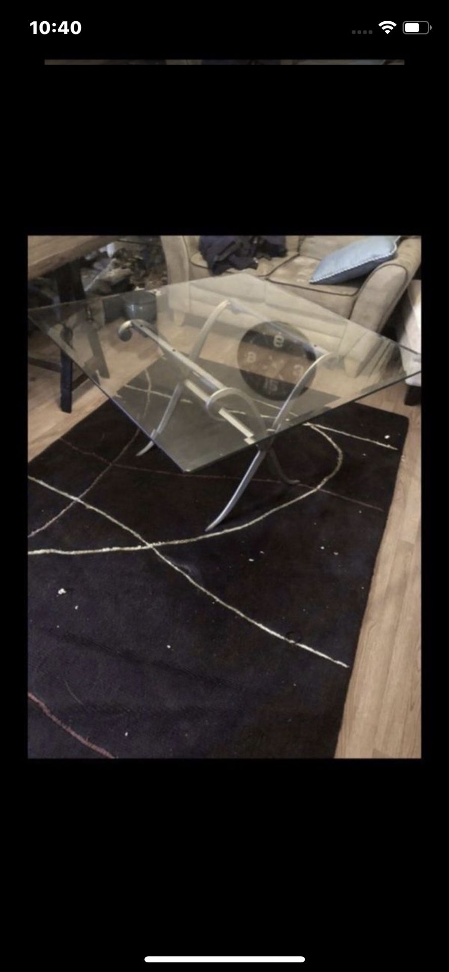 Coffee table heavy duty glass