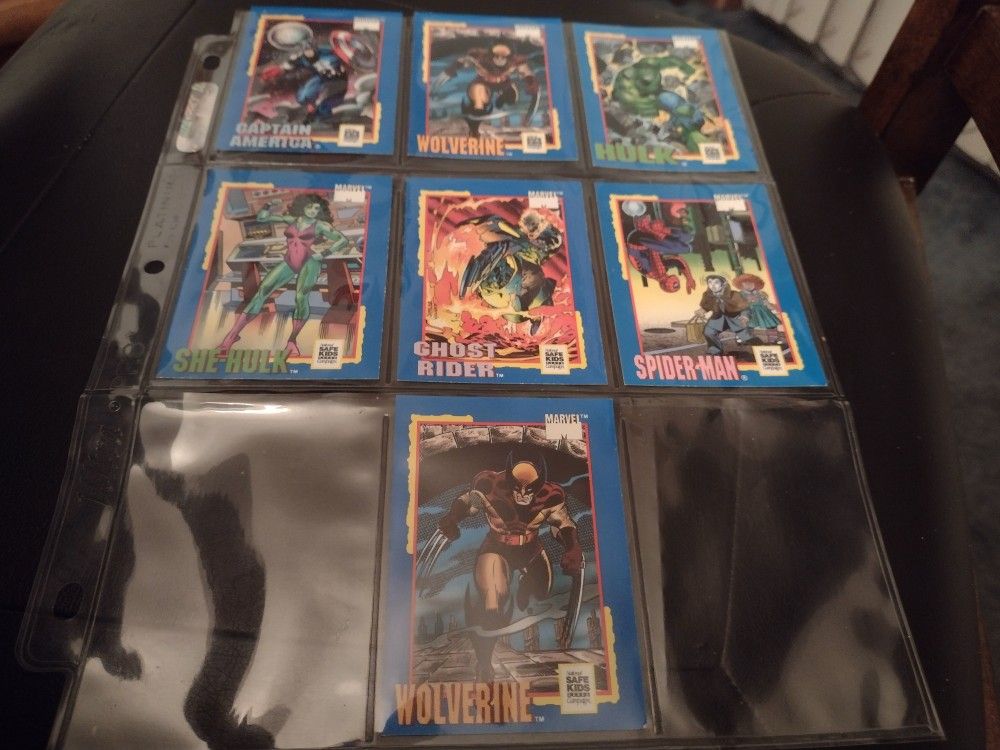 Marvel Safe Kids 1991 Lot Of 7 Cards. Cash Porch Pickup Redmond. See Below