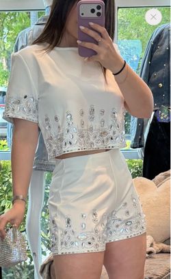 White Woman Short Set.