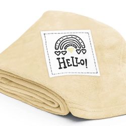 Baby Blanket for Boys Gilrs,DEZANBO Baby Blankets for Newborn,30”X 40”-Super Soft Fluffy Flannel,Great for Baby Showers,Yellow