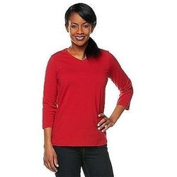 Denim & Co. Essentials Perfect Jersey 3/4 Sleeve Top