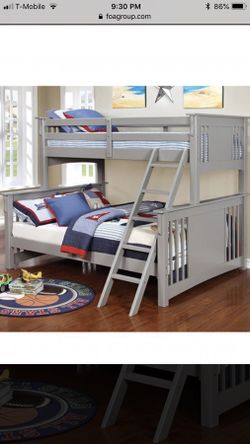 Twin over full bunk bed brand new