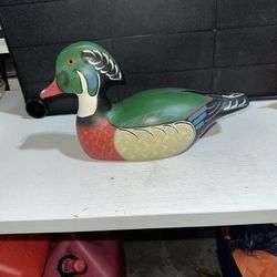 Vintage Handcrafted Wooden Duck (1986)
