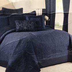 Blue -Regular Size Spread and 2 Pillow Shams 