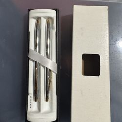 Cross Classic Century Refillable Pen & Pencil Set Presented in Gift Box - Medalist