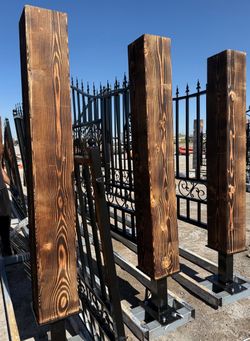 20ft Driveway Gate Package | Gate + Wood Posts