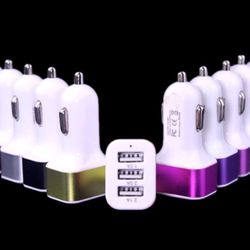 3 Port Car Charger Adapters $3 EACH