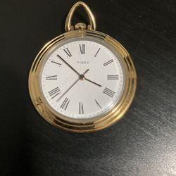 Timex Gold Tone Pocket Watch 