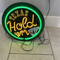Texas Hold-Em Neon Sign