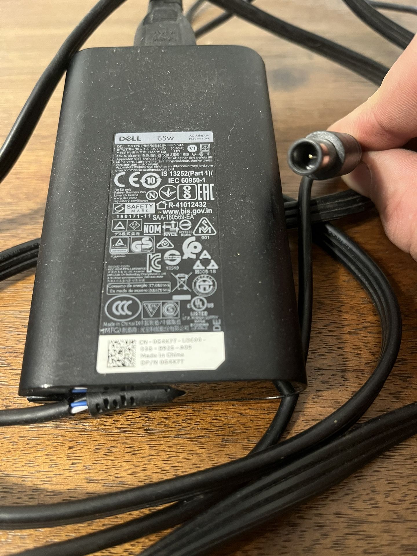 Dell Laptop Charger Ac Adapter 19.5v 3.3A 65W