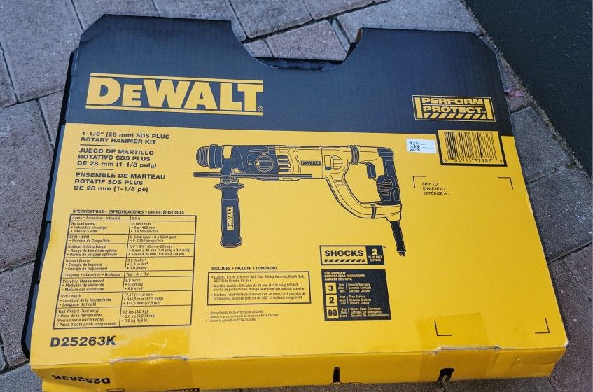 Dewalt Rotary hammer kit corded(D25263K)