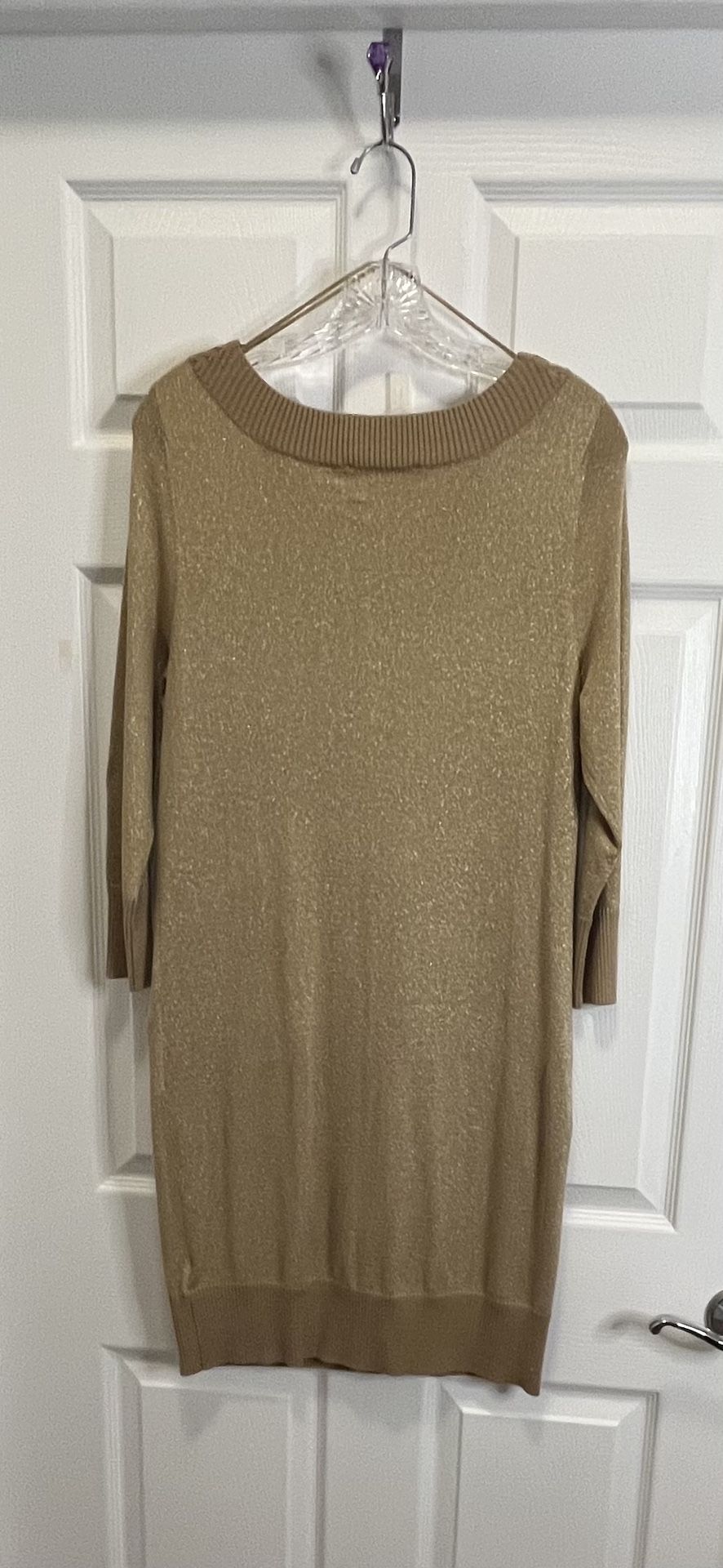 NWOT Michael Kors Gold Sweater Dress M - www.joarbit.com
